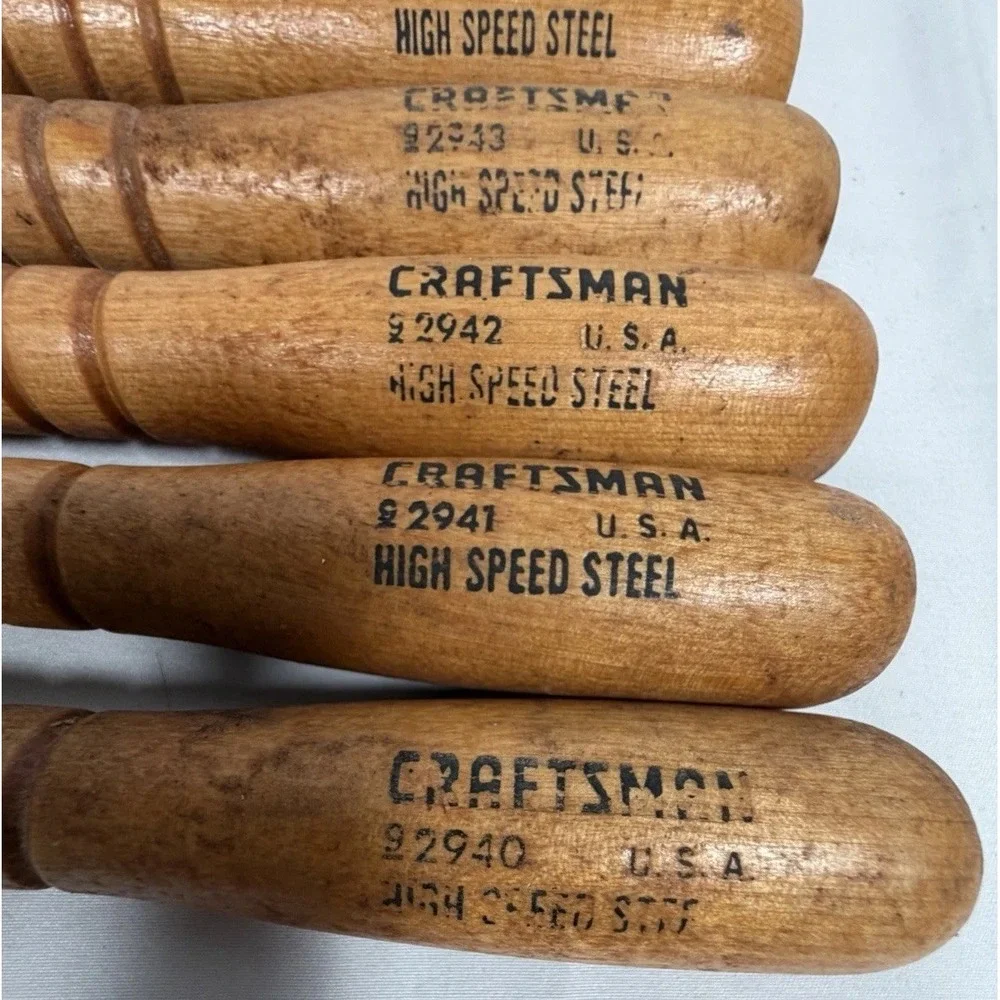 Craftsman Wood Turning Chisel/Gouge Set 8pc HSS USA MPN 92940-92947